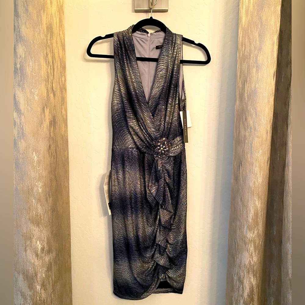 NWT- David Meister size 4 embellished cocktail dress from Saks